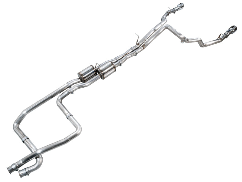 AWE Tuning 2025+ RAM 1500 RHO 3.0 I6 TT 0FG Dual Rear Exit Cat-Back Exhaust - Chrome Silver Tips Catback AWE Tuning