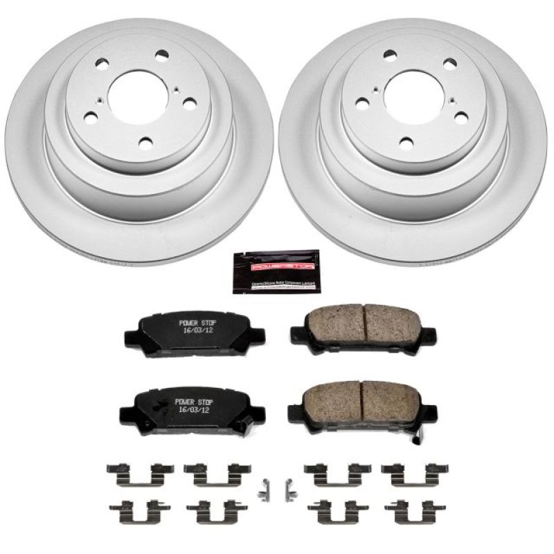Power Stop 98-03 Subaru Forester Rear Z17 Evolution Geomet Coated Brake Kit Brake Kits - Performance Blank PowerStop