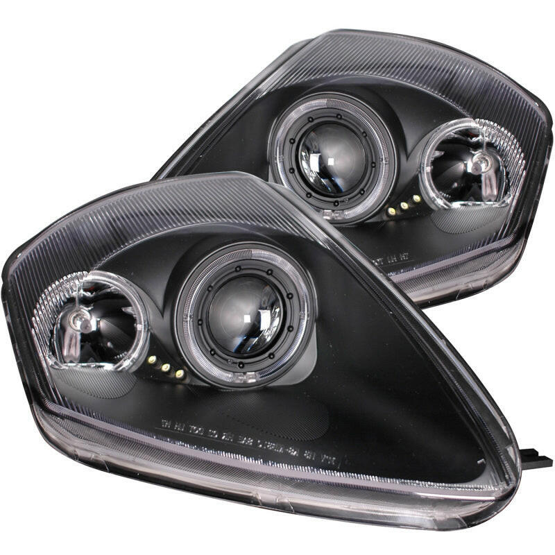 ANZO 2000-2005 Mitsubishi Eclipse Projector Headlights w/ Halo Black Headlights ANZO