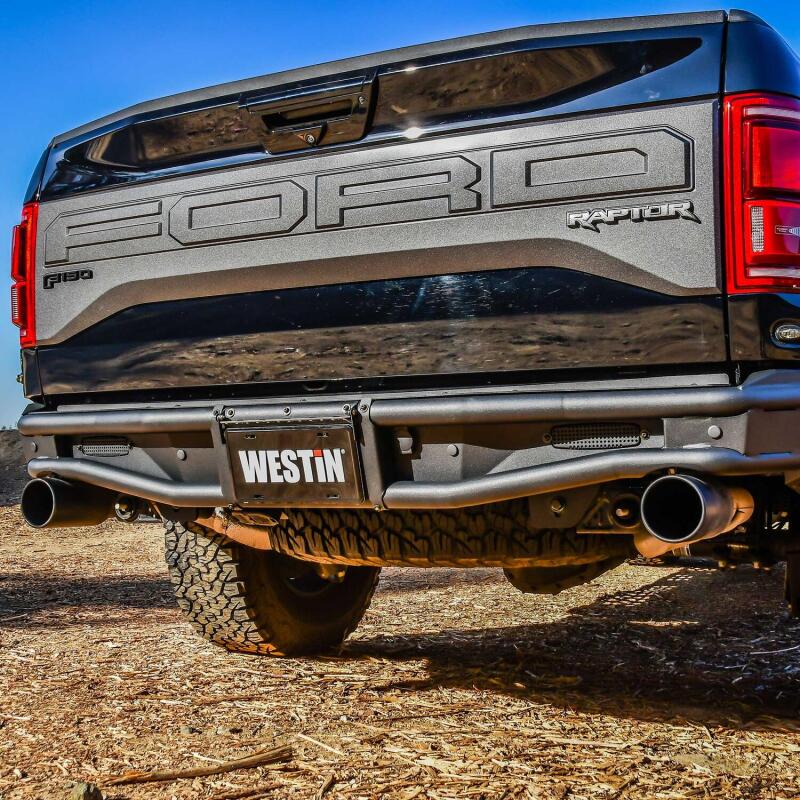 Westin 17-20 Ford F-150 Raptor Outlaw Rear Bumper - Tex. Blk Bumpers - Steel Westin