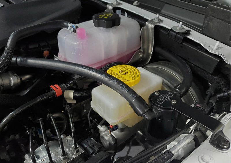 J&amp;L 18-25 Jeep Wrangler JL 3.6L Driver Side Oil Separator 3.0 - Black Anodized Oil Separators J&L