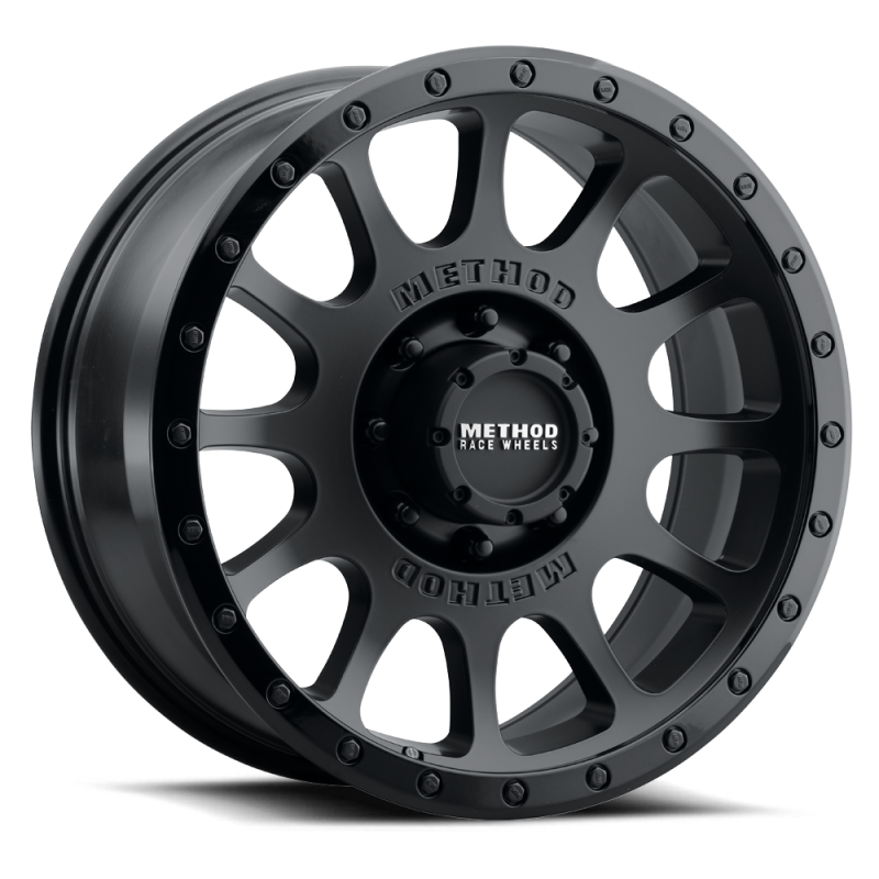 Method MR305 NV 18x9 18mm Offset 8x170 130.81mm CB Matte Black/Gloss Black Lip Wheel Wheels - Cast Method Wheels