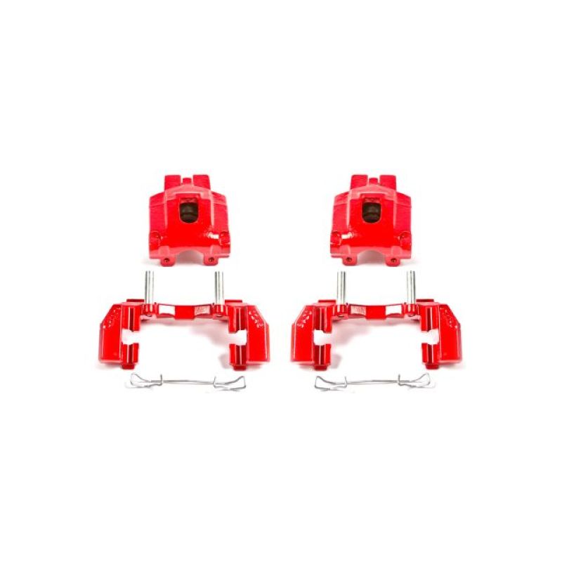 Power Stop 99-04 Jeep Grand Cherokee Rear Red Calipers w/Brackets - Pair Brake Calipers - Perf PowerStop