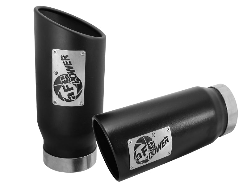 aFe MACH Force-Xp Universal Exhaust Tip 4 IN Inlet x 5 IN Outlet x 12 IN L- Black Tip Tips aFe