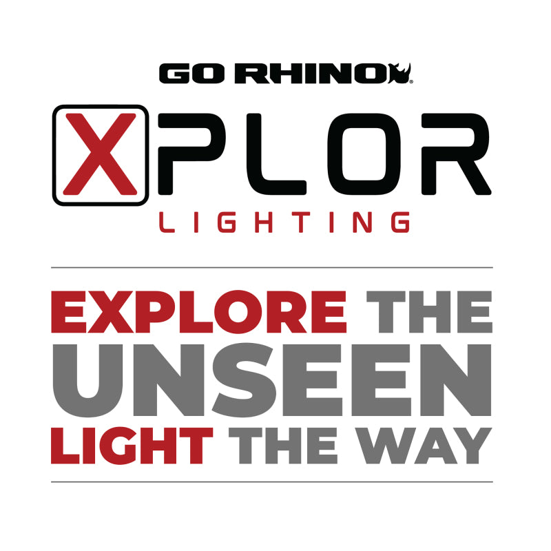 Go Rhino Xplor Bright Series Sideline Cube LED Spot Light Kit (Surface Mount) 4x3 - Blk (Pair) Light Bars & Cubes Go Rhino