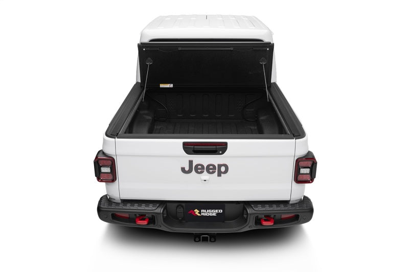 Rugged Ridge Armis Hard Folding With LINE-X Bed Cover 2020 JT Tonneau Covers - Hard Fold Rugged Ridge