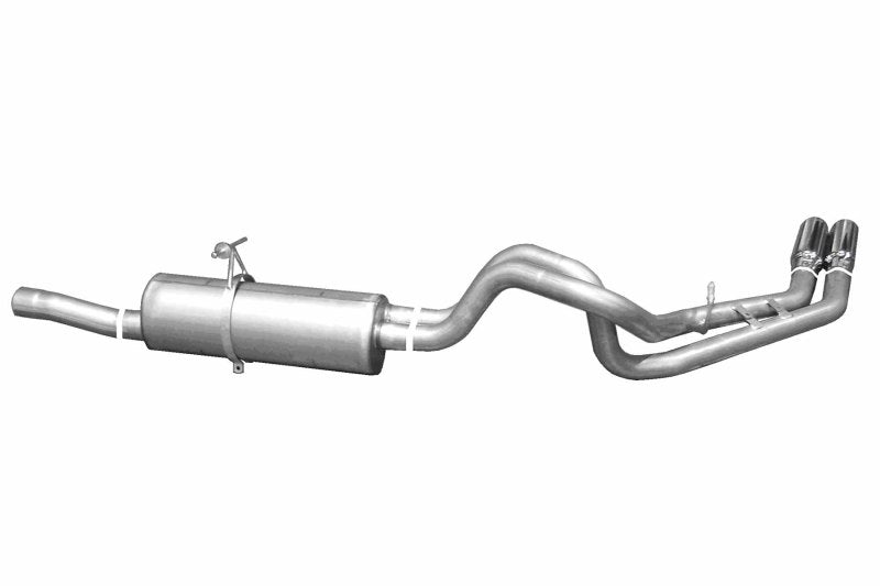 Gibson 99-04 Ford F-250 Super Duty Lariat 6.8L 2.5in Cat-Back Dual Sport Exhaust - Stainless Catback Gibson