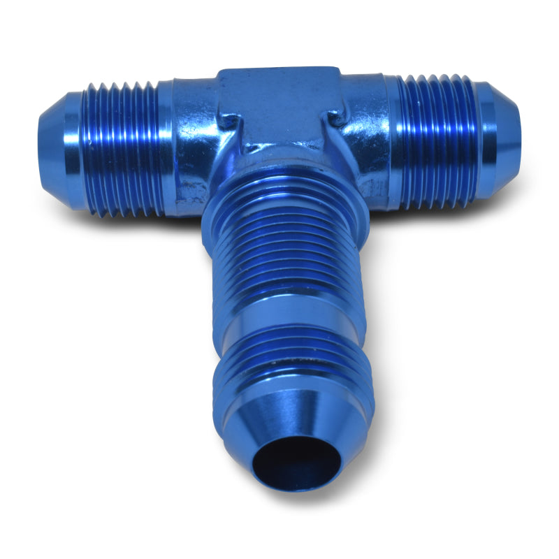 Russell Performance -3 AN Flare Bulkhead Tee Fitting (Blue) Fittings Russell