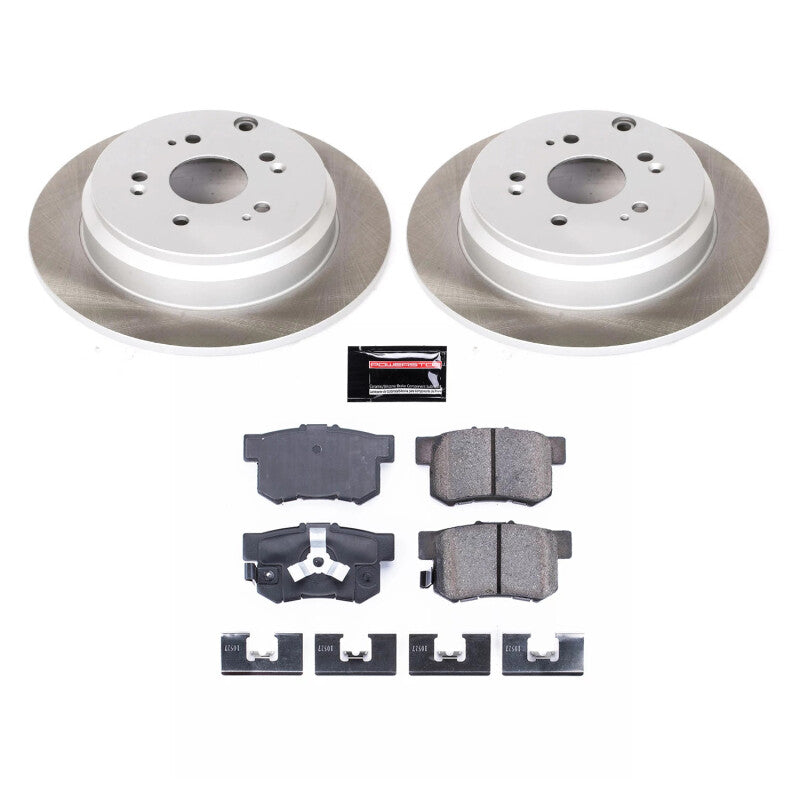 Power Stop 05-16 Honda CR-V Rear Semi-Coated Rotor Kit Brake Kits - Performance Blank PowerStop