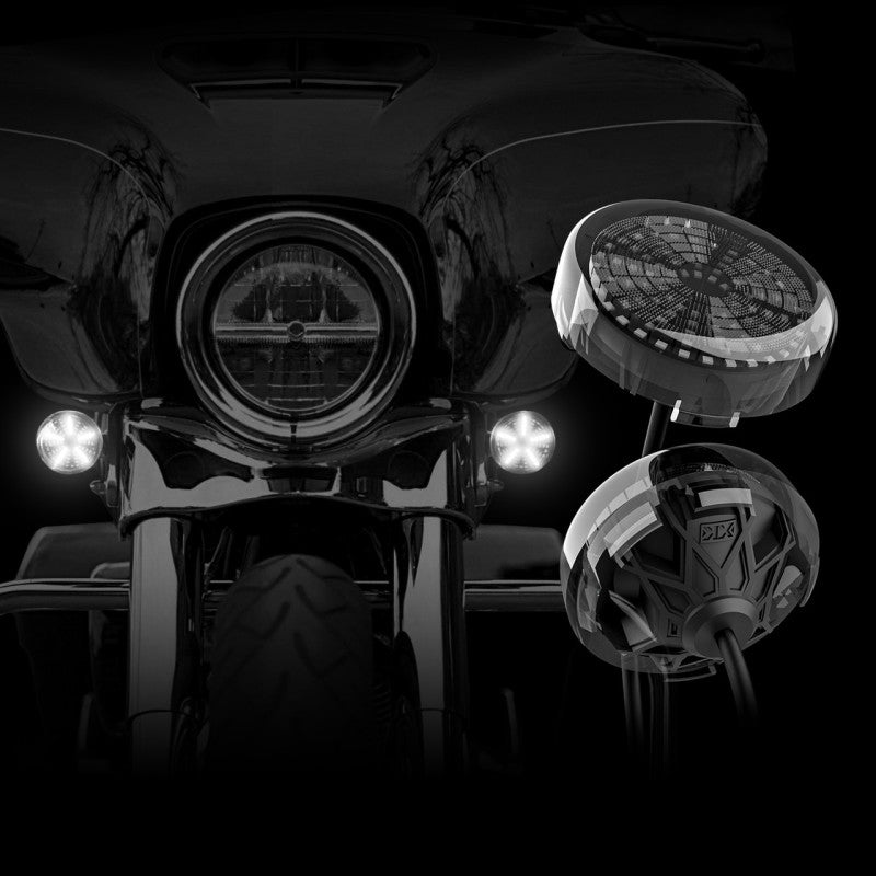 XK Glow Pro Series MotoTurnz - 1157 Flat Style Front Light Accessories and Wiring XKGLOW