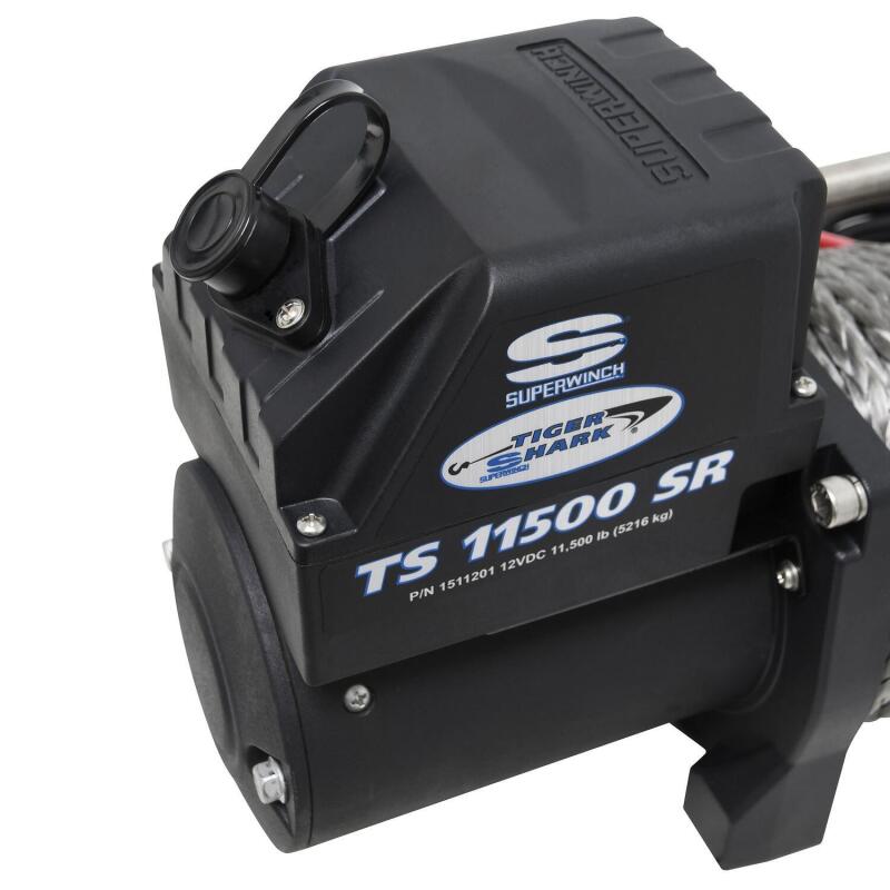 Superwinch 11500 LBS 12V DC 3/8in x 80ft Synthetic Rope Tiger Shark 11500 Winch Winches Superwinch