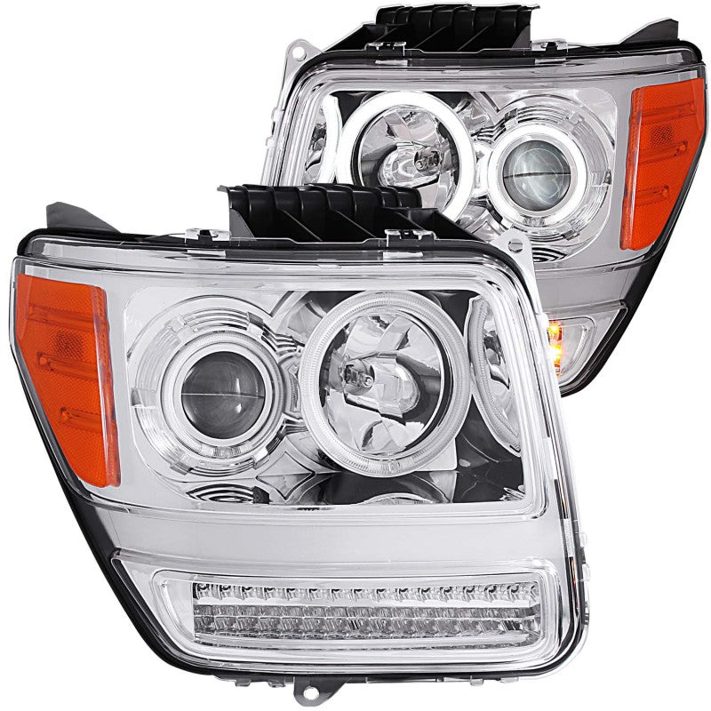 ANZO 2007-2012 Dodge Nitro Projector Headlights w/ Halo Chrome (CCFL) G2 Headlights ANZO