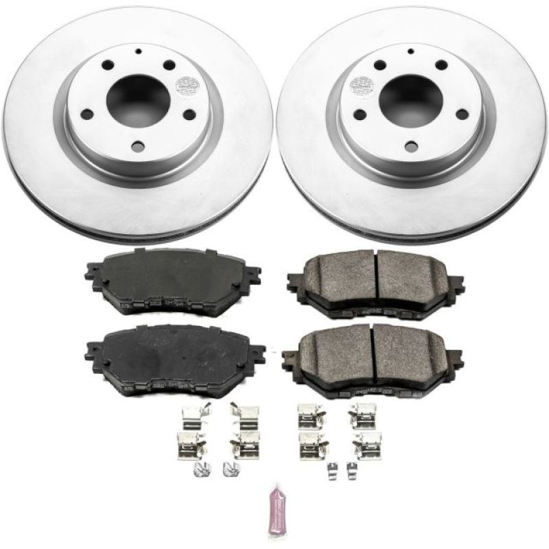 Power Stop 17-18 Mazda 3 Front Z17 Evolution Geomet Coated Brake Kit Brake Kits - Performance Blank PowerStop
