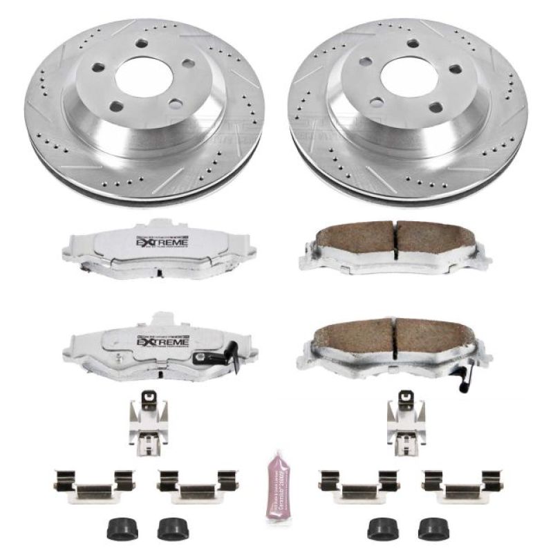 Power Stop 98-02 Chevrolet Camaro Rear Z26 Street Warrior Brake Kit Brake Kits - Performance D&S PowerStop