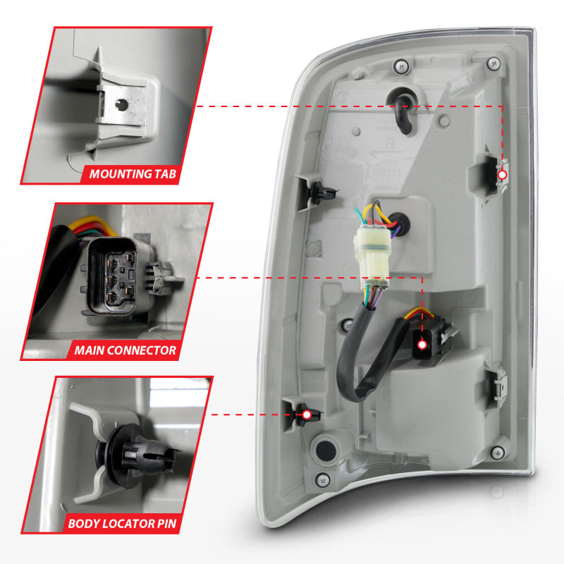 ANZO 09-18 Dodge Ram 1500 Sequential LED Taillights Black Tail Lights ANZO