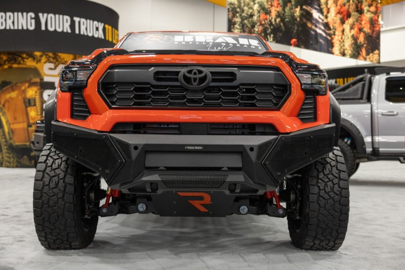 Go Rhino 24-26 Toyota Tacoma (4dr) (w/o TRD Skid Plate) Element Front Bumper w/ Power Bar - Tex. Blk Bumpers - Steel Go Rhino