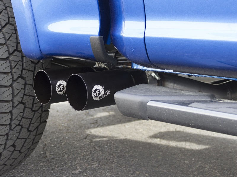 aFe Rebel 3in 409 SS Cat-Back Exhaust 2021 Ford F-150 V6 2.7L/3.5L (tt)/V8 5.0L w/ Black Tips Catback aFe