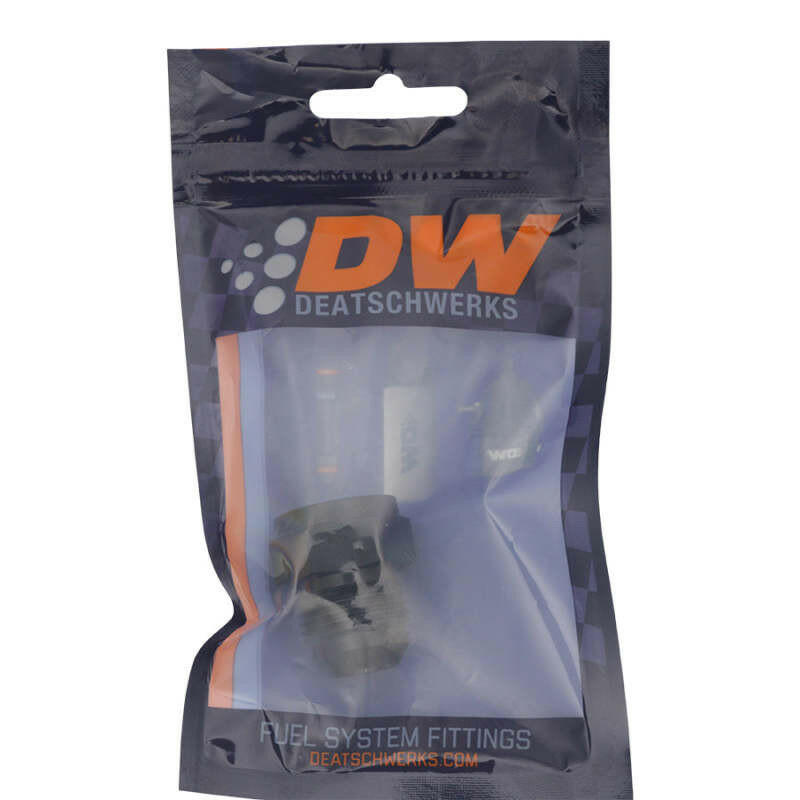 DeatschWerks 6AN Female Flare to 10AN Male Flare Expander - Anodized Matte Black Fittings DeatschWerks