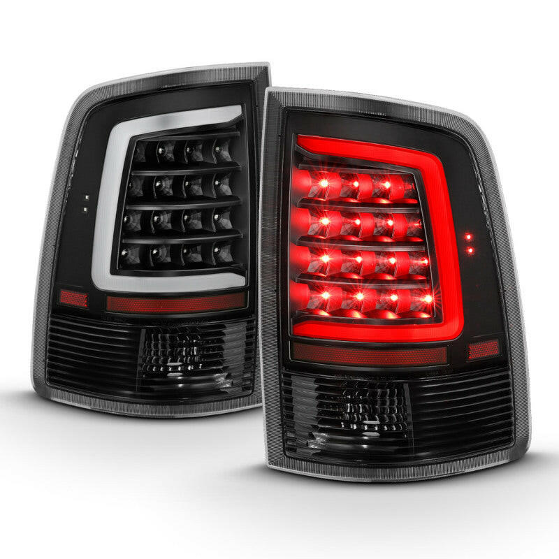ANZO 2009-2018 Dodge Ram 1500 LED Taillight Plank Style Black w/Clear Lens Tail Lights ANZO