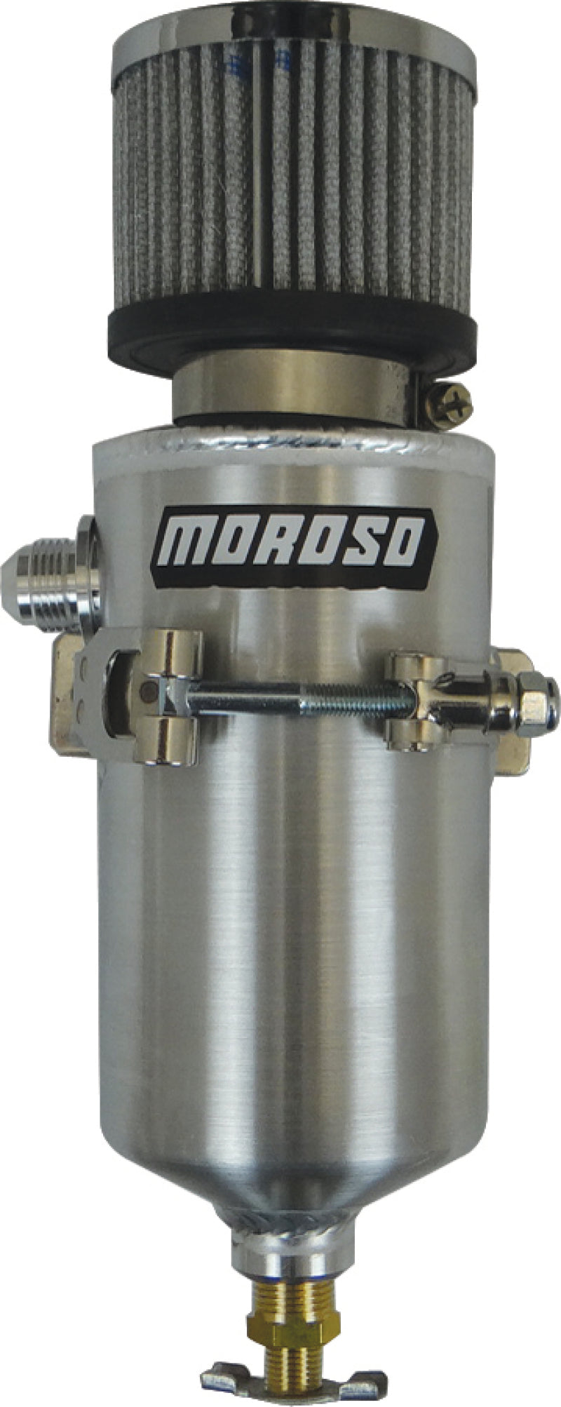 Moroso Breather Tank/Catch Can -8An Male Fitting - Aluminum Oil Catch Cans Moroso