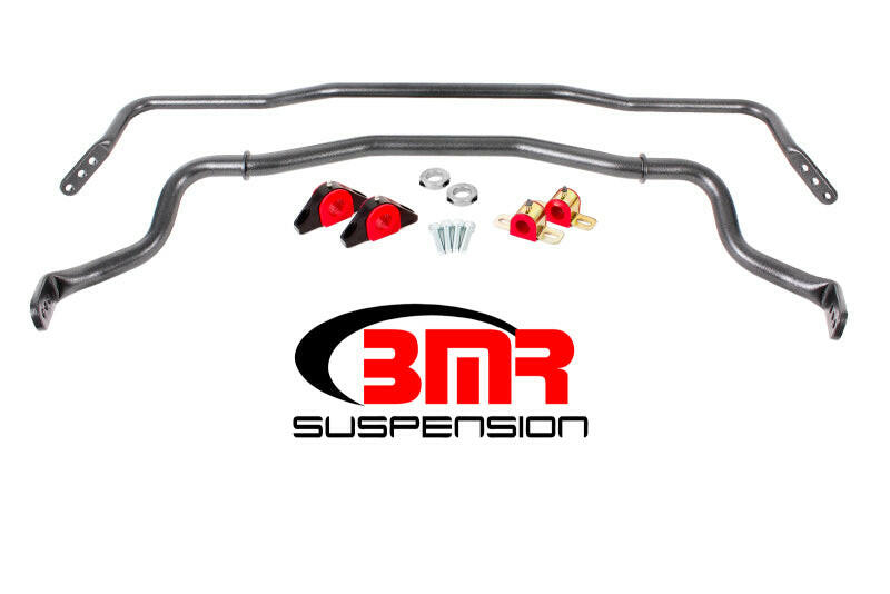 BMR 15-17 S550 Mustang Front & Rear Sway Bar Kit w/ Bushings - Black Hammertone Sway Bars BMR Suspension