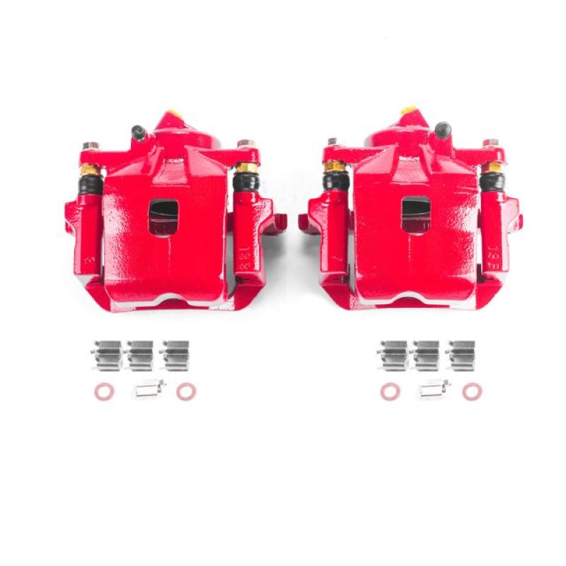 Power Stop 01-05 Toyota RAV4 Front Red Calipers w/Brackets - Pair Brake Calipers - Perf PowerStop
