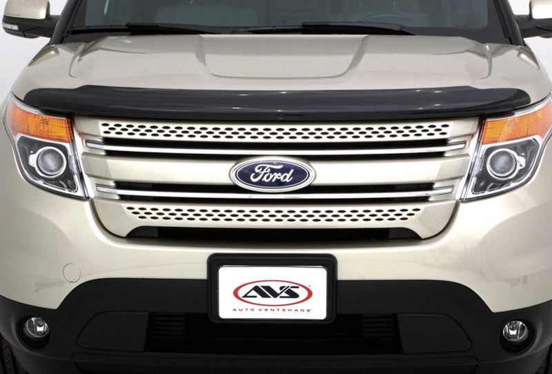 AVS 11-15 Ford Explorer (Excl. Sport Model) High Profile Bugflector II Hood Shield - Smoke Stone/Bug Deflectors AVS