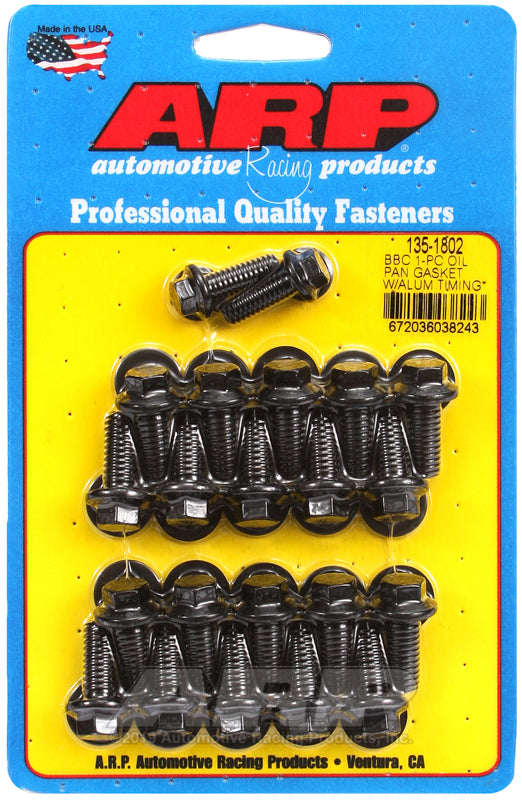 ARP BB Chevy 1-pc Oil Pan Gasket w/ Alum Timing Cover Hex Bolt Kit Hardware Kits - Other ARP