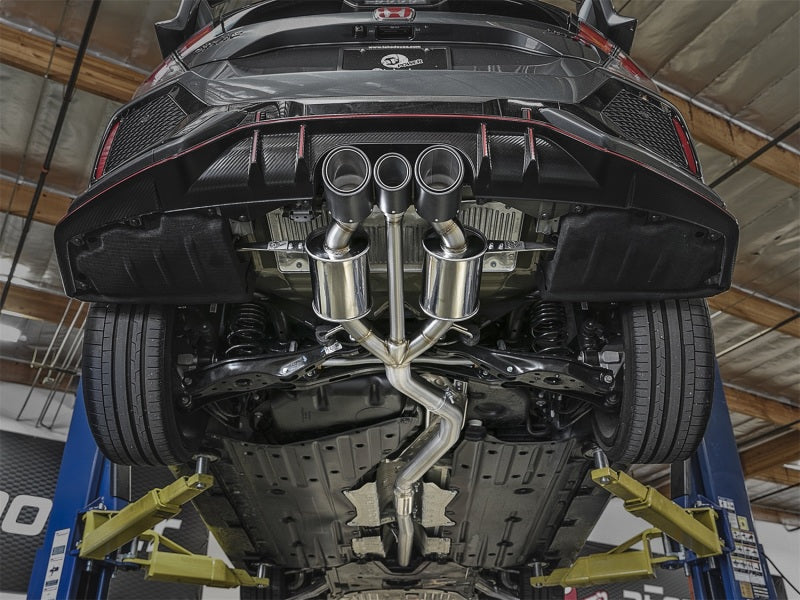 aFe POWER Takeda 2-1/2in to 2-1/4in 304SS Catback Dual-Exit Exhaust 17+ Honda Civic Type R w/CF Tips Catback aFe