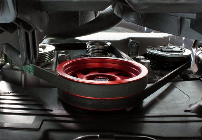 PERRIN 93-14 Subaru Impreza (Incl. 02-14 WRX) / 04-21 STI Lightened Crank Pulley - Red Pulleys - Crank, Underdrive Perrin Performance