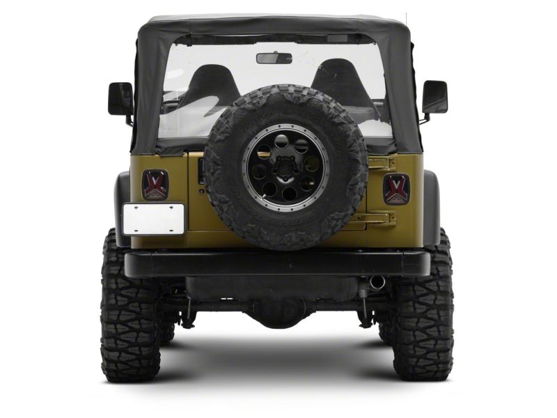Raxiom 76-06 Jeep CJ7 Wrangler YJ & TJ Gladiator LED Tail Lights- Blk Housing (Smoked Lens) Tail Lights Raxiom