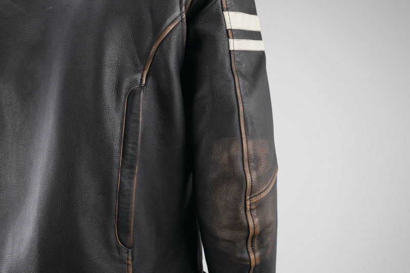 Kuryakyn Leather By River Road Hoodlum Vintage Leather Jacket Black - Small Jackets - Leather Kuryakyn