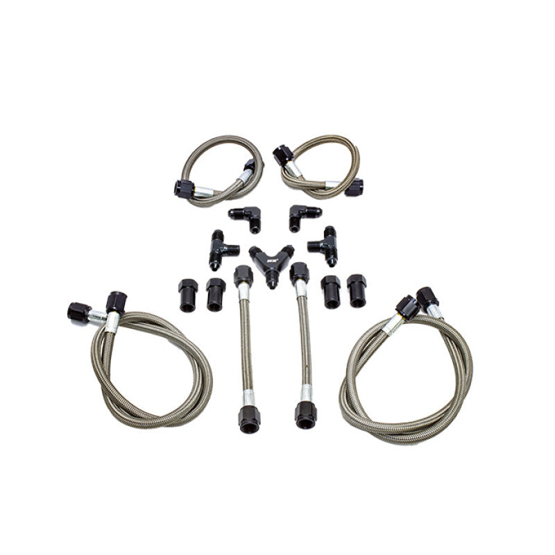 Snow Performance Water Quad Nozzle Stainless Steel Braided Line Upgrade Injection Pump Components Snow Performance