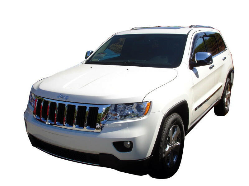 AVS 11-18 Jeep Grand Cherokee Ventvisor Outside Mount Window Deflectors 4pc - Smoke Wind Deflectors AVS