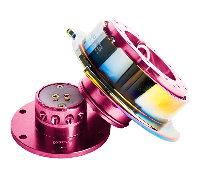 NRG Quick Release Gen 2.5 - Pink Body / Neochrome Ring Quick Release Adapters NRG