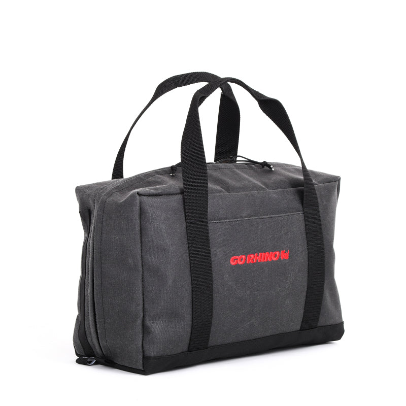 Go Rhino XVenture Gear Recovery Bag (7.5x11.5x18in. Closed) 12oz Waxed Canvas - Black Cargo Boxes & Bags Go Rhino