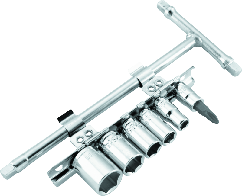 BikeMaster 1/4in Drive T-handle Set (6mm/8mm/10mm/12mm/14mm/#2 Phillips) Tools BikeMaster