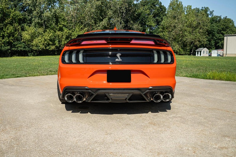 Corsa 20-22 Ford Mustang GT500 3.0in Dual Rear Exit Catback w/ Twin 5.0in Polish Slash Cut Pro Tips Catback CORSA Performance