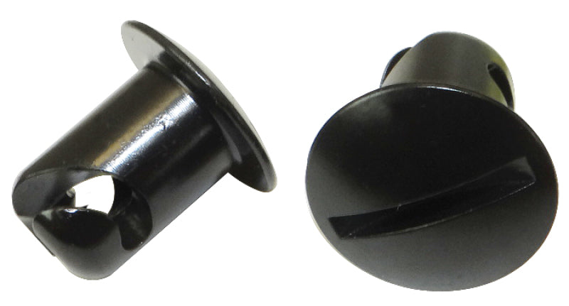 Moroso Quick Fastener - Oval Head - 7/16in x .450in - Steel - Black - 10 Pack Fittings Moroso