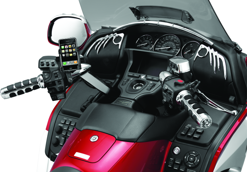 Kuryakyn Tech Connect Perch Mount Black Standard Phone Holders Kuryakyn