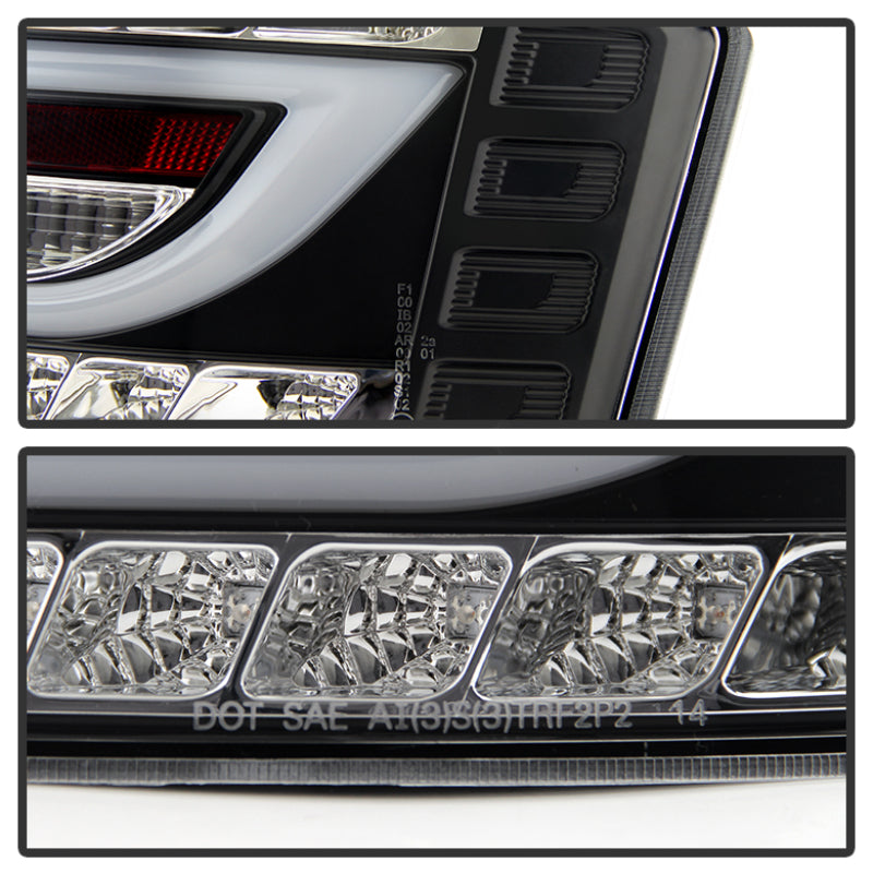 Spyder Audi A6 05-08 4Dr Sedan Only Version 2 Light Bar LED Tail Lights Blk ALT-YD-AA605V2-LBLED-BK Tail Lights SPYDER