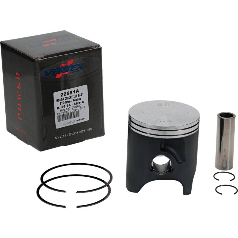 Vertex Piston 97-01 Honda CR 250 R 250cc Cast Replica Piston Kit Piston Sets - Powersports Vertex Pistons