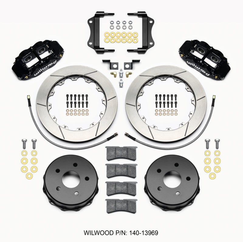 Wilwood Narrow Superlite 4R Rear Kit 12.88in 2007-up Jeep JK w/Lines Big Brake Kits Wilwood