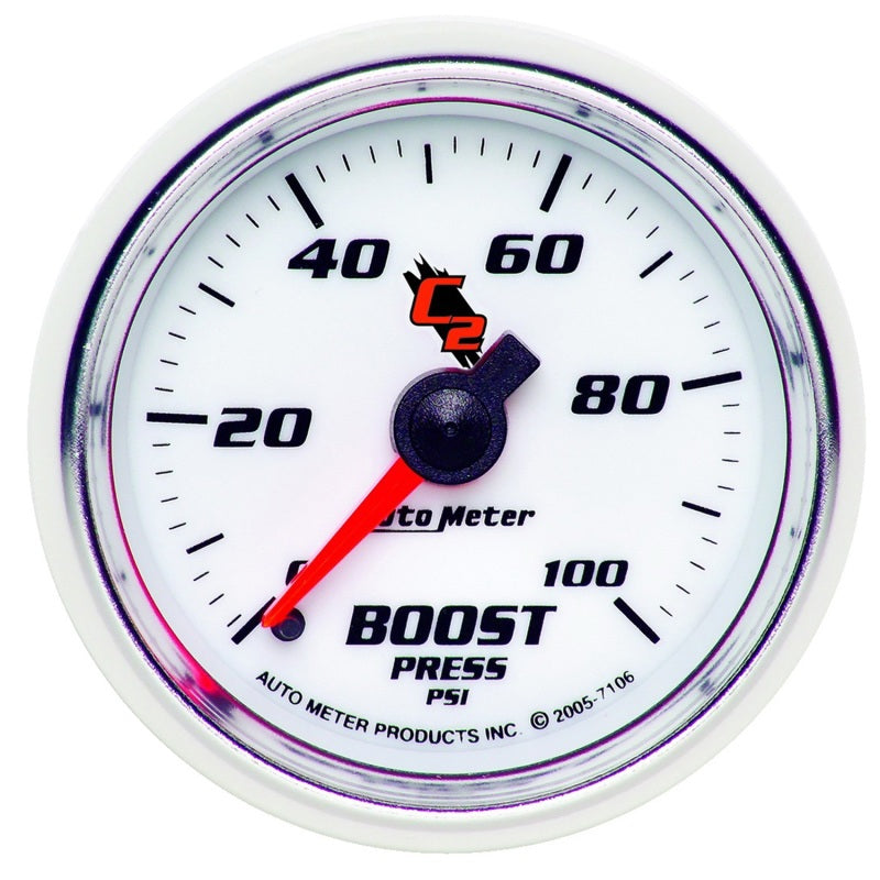 Autometer C2 52mm 0-100 PSI Mechanical Boost Gauge Gauges AutoMeter
