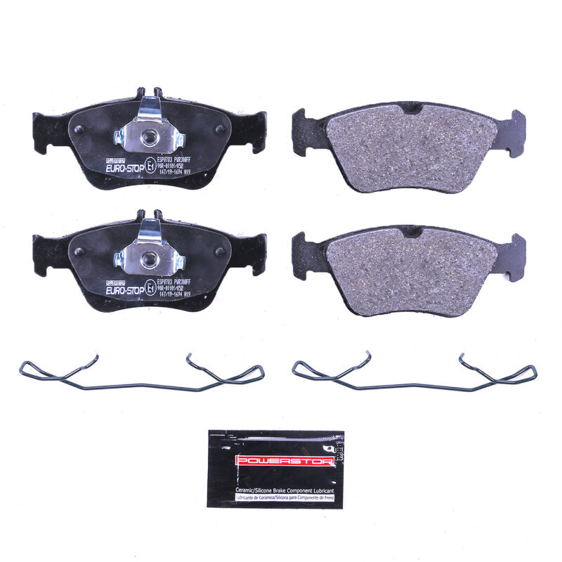 Power Stop 98-04 Mercedes-Benz SLK230 Euro-Stop ECE-R90 Front Brake Pads Brake Pads - OE PowerStop
