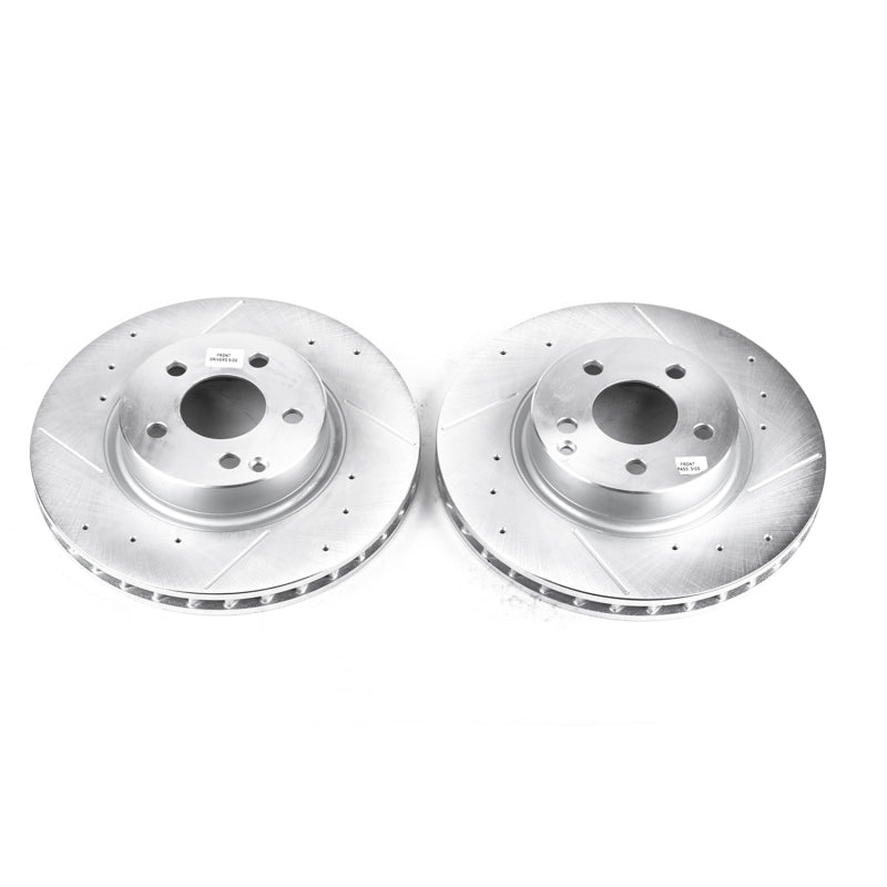 Power Stop 2006 Mercedes-Benz E350 Front Evolution Drilled & Slotted Rotors - Pair Brake Rotors - Slot & Drilled PowerStop