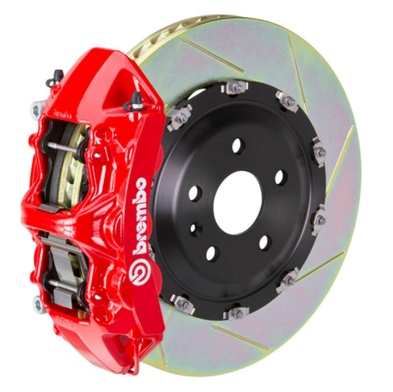 Brembo 08-09 G8 Front GT BBK 6 Piston Cast 365x34 2pc Rotor Slotted Type-1-Red Brake Kits - Performance Slot Brembo