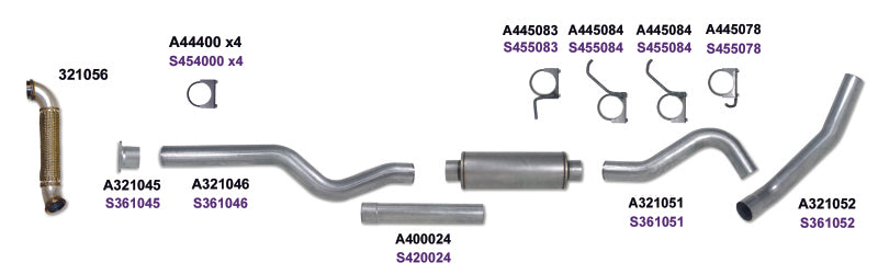 Diamond Eye KIT 4in Catback Single w/ TDP AL 04-05 Chevy/GMC 6.6L Duramax 2500/3500 Catback Diamond Eye Performance