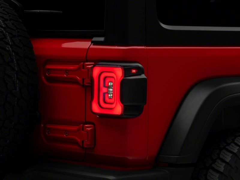 Raxiom 18-23 Jeep Wrangler JL Axial Series Carver LED Tail Lights- Blk Housing (Smoked Lens) Tail Lights Raxiom