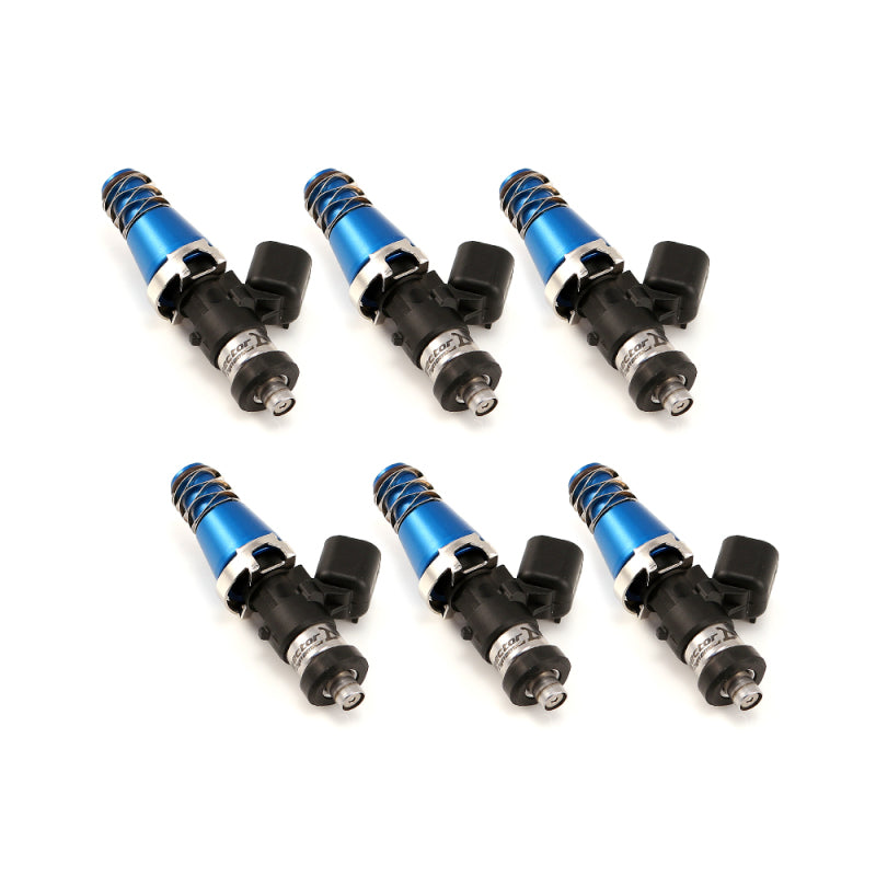 Injector Dynamics 1750-XDS - 60mm Length - 11mm Blue Top - Denso Lower Cushion (Set of 6) Fuel Injector Sets - 6Cyl Injector Dynamics
